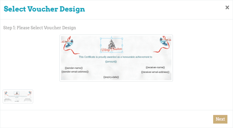WP Voucher Creator: Gift Vouchers for WordPress: Select Voucher Design