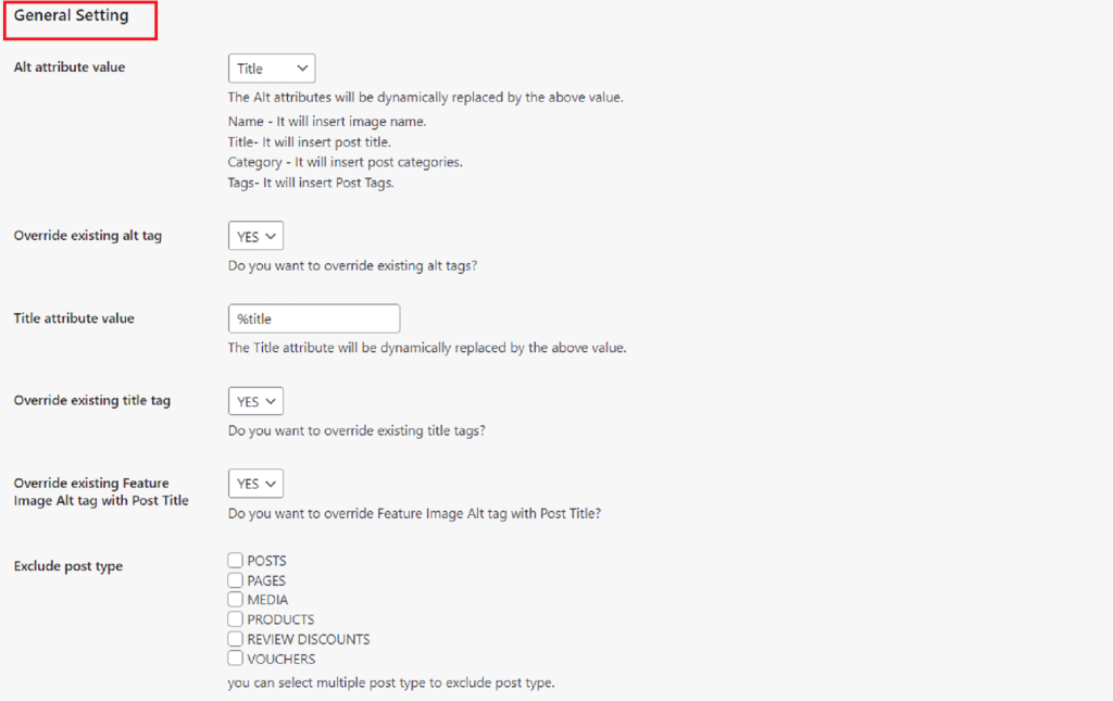 Configure the plugin's general settings