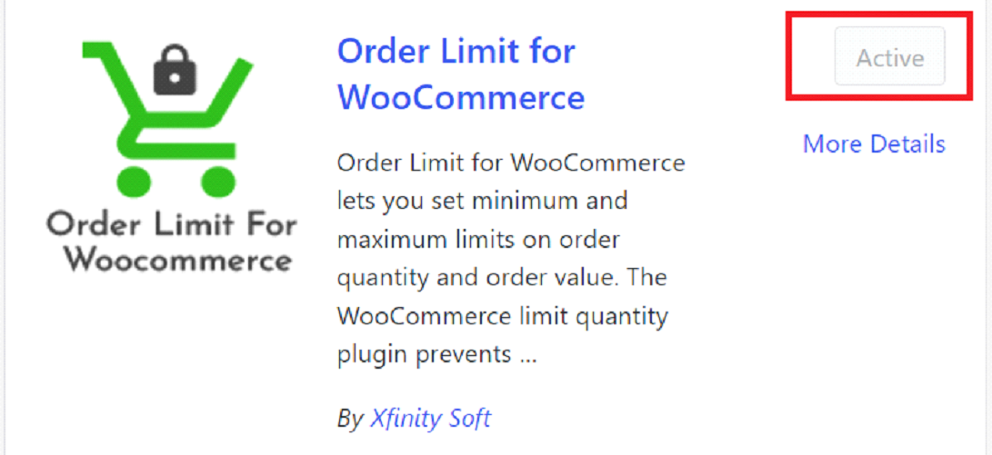Install the Order Limit for WooCommerce plugin Install the Order Limit for WooCommerce plugin
