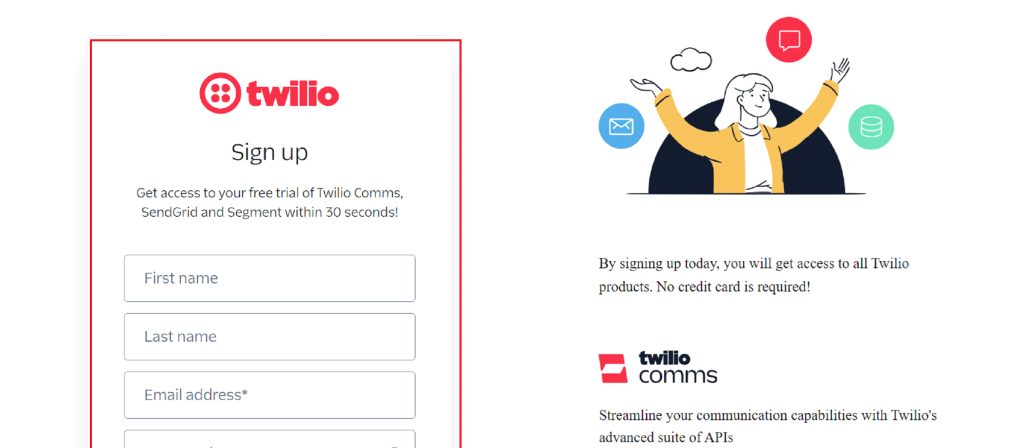 Sign Up for Twilio