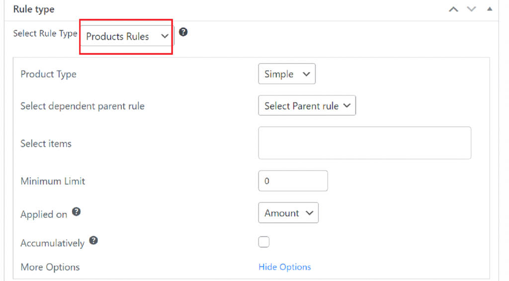 Configure Rule Type