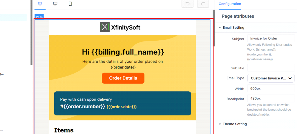 Customer Invoice Template