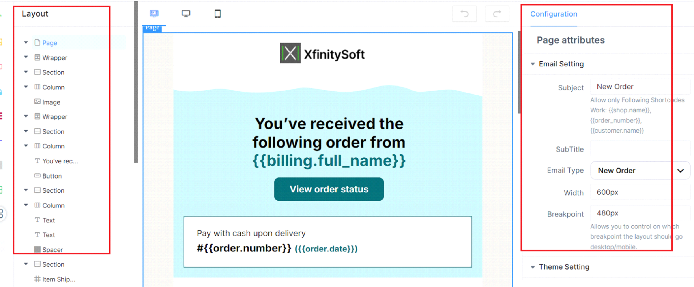 Customize the Email Template Customize the Email Template
